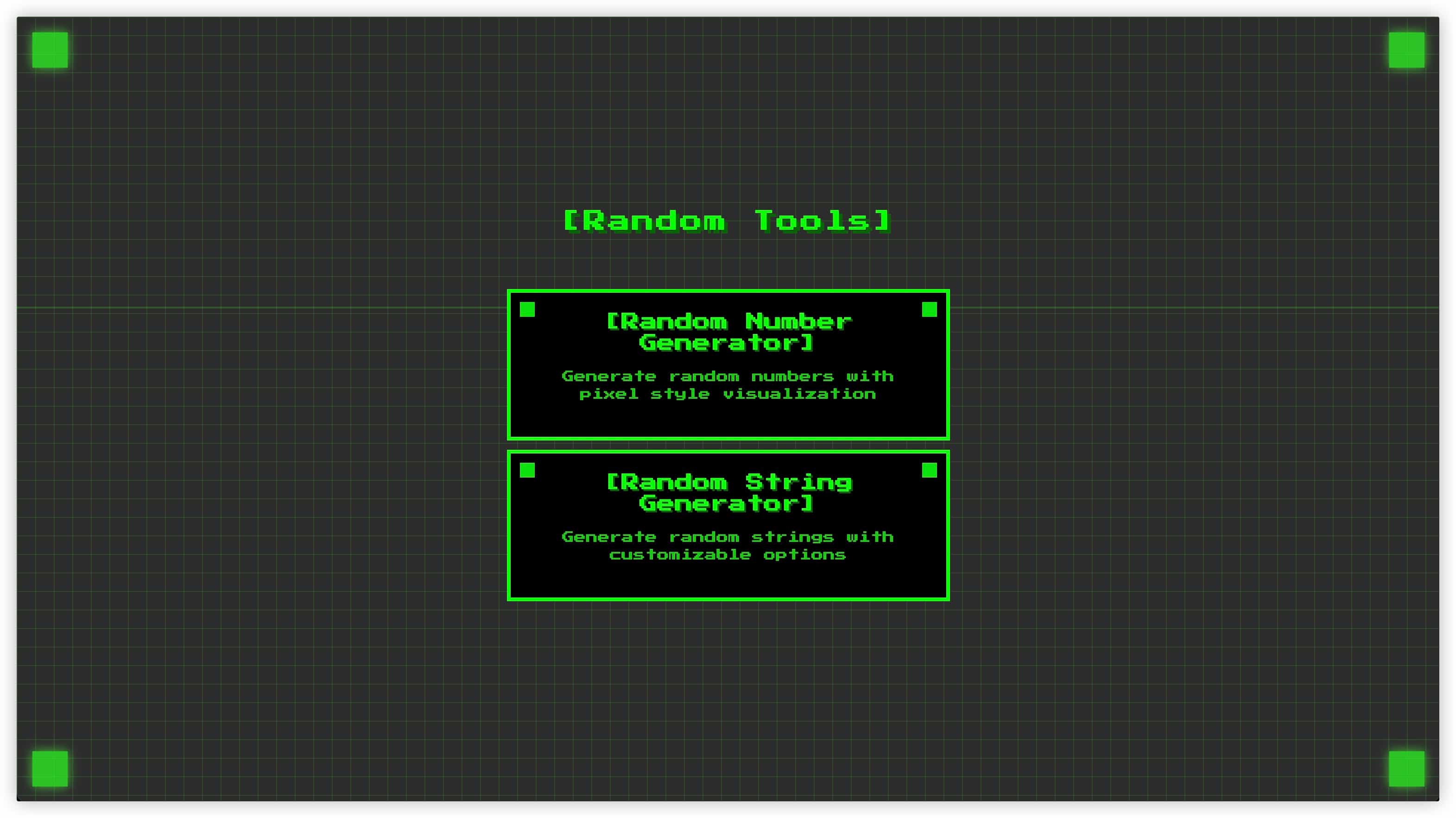 Random generator tools collection include number generator string